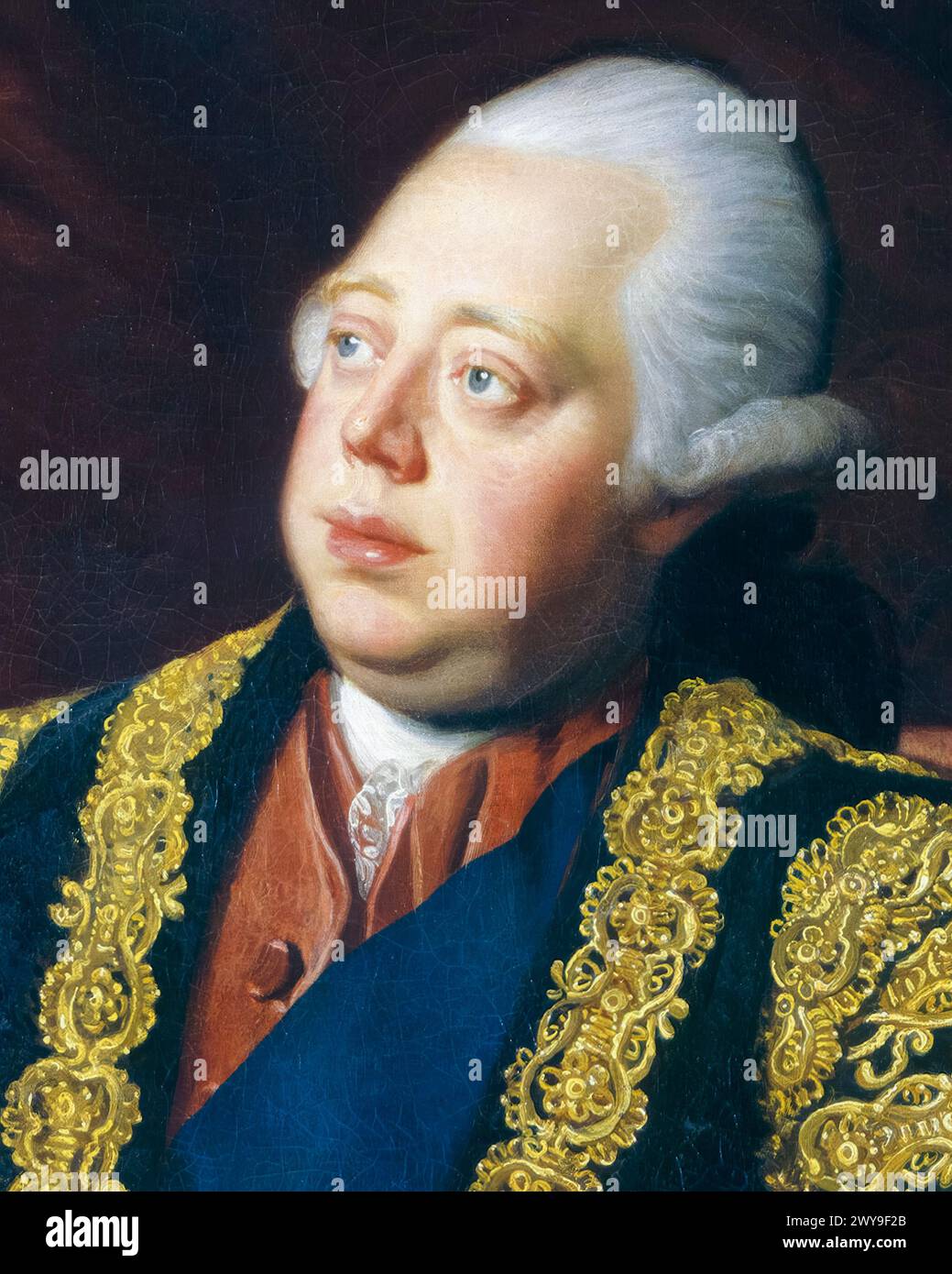 Frederick North, 2. Earl of Guilford (1732–1792), alias Lord North, Premierminister von Großbritannien 1770–1782, Porträtgemälde in Öl auf Leinwand von Sir Nathaniel Dance-Holland, 1773-1774 Stockfoto