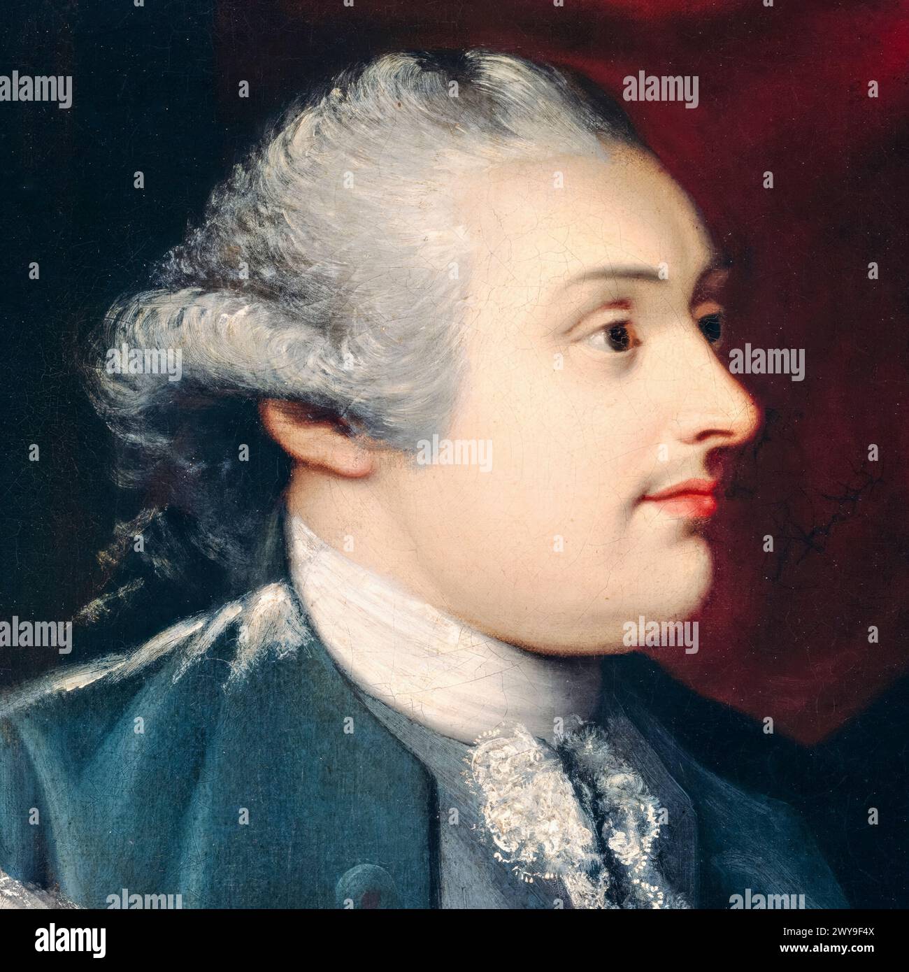 William Cavendish-Bentinck, 3. Duke of Portland (1738–1809), Premierminister von Großbritannien 1783 und Premierminister des Vereinigten Königreichs 1807–1809, Porträtgemälde in Öl auf Leinwand von Matthew Pratt, um 1774 Stockfoto