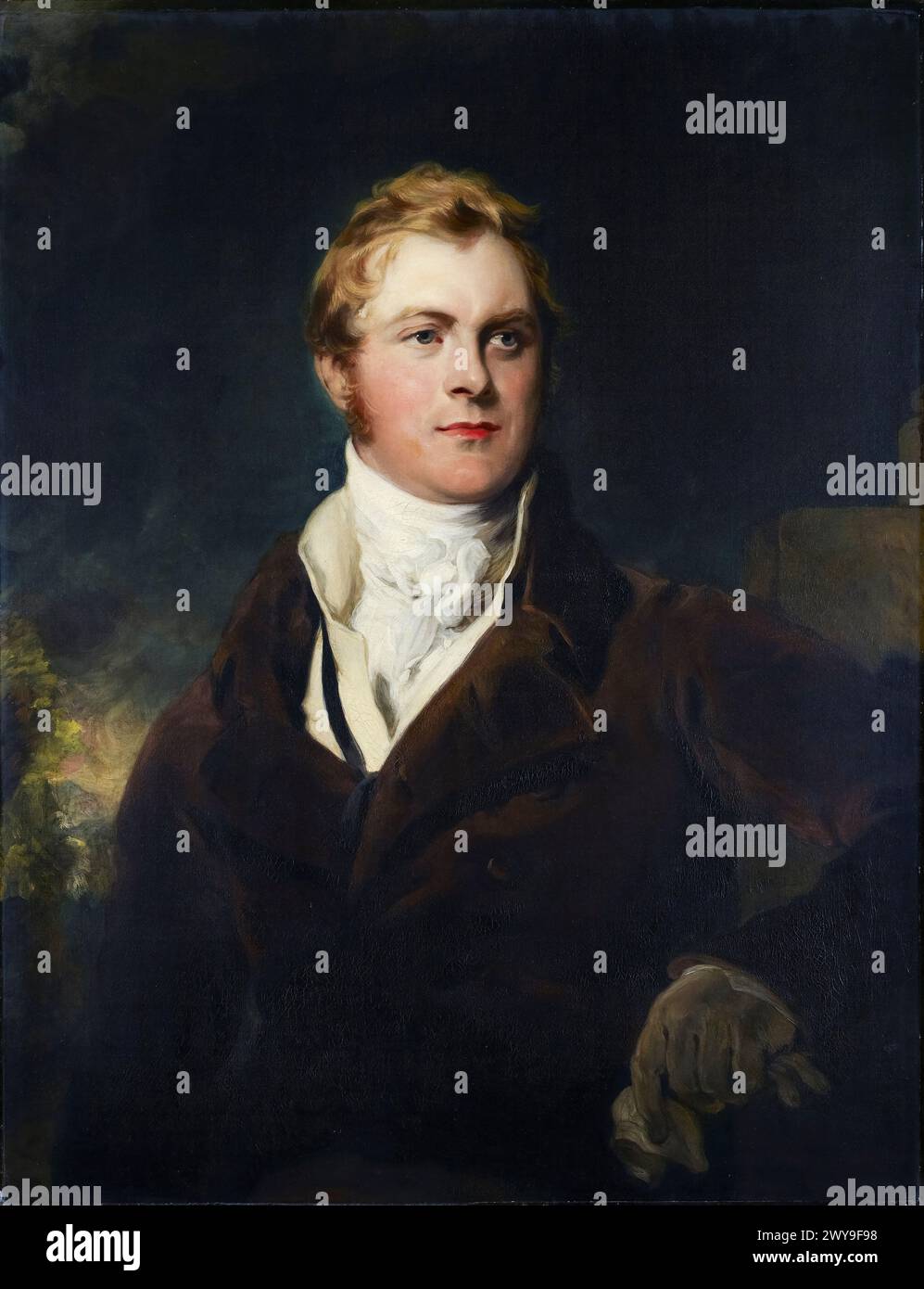 Frederick John Robinson, 1. Viscount Goderich (1782–1859), Tory-Politiker und Premierminister des Vereinigten Königreichs, 1827–1828, Porträtgemälde in Öl auf Leinwand von Sir Thomas Lawrence, um 1820 Stockfoto