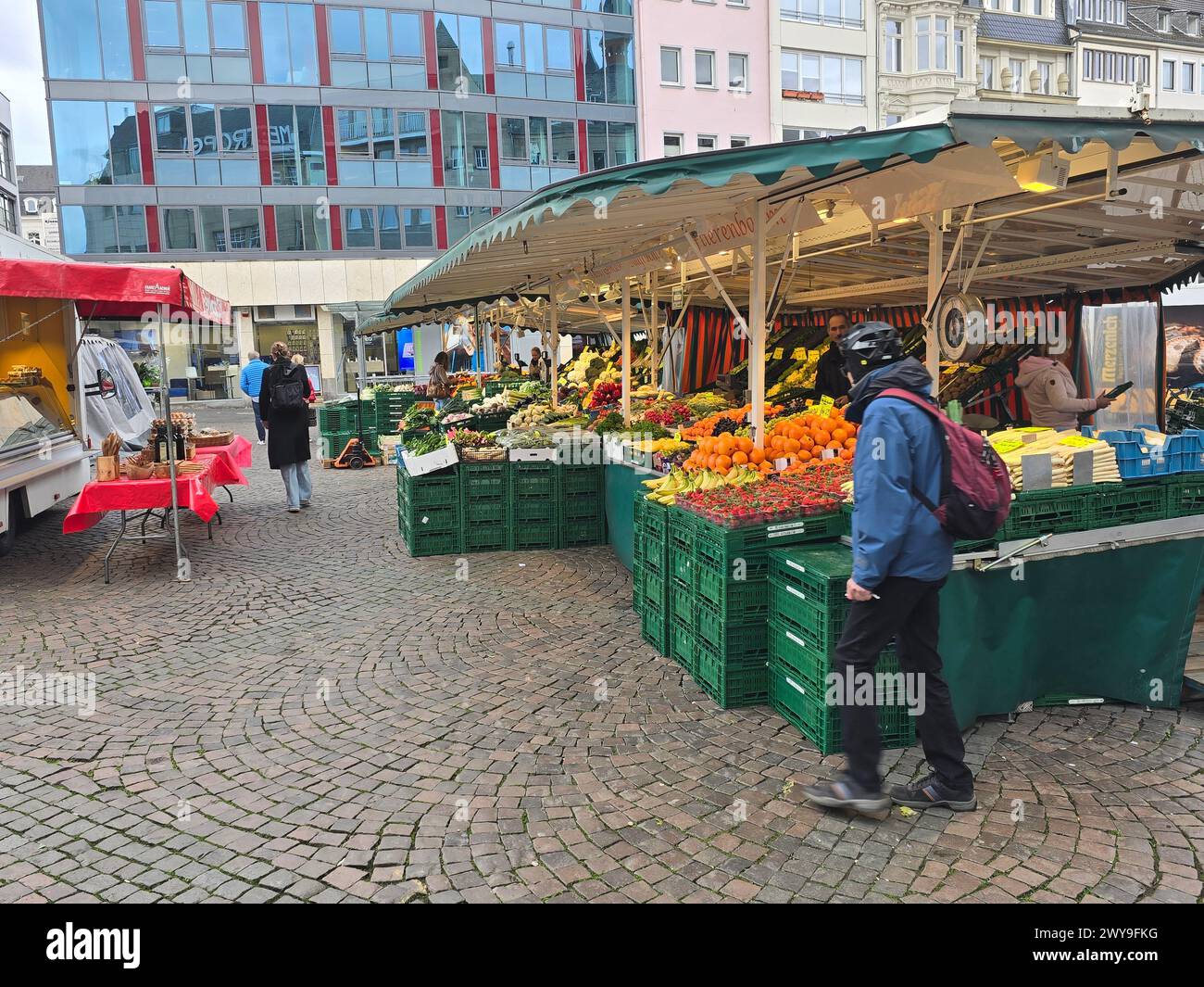 Bauernmarkt in Bonn, Deutschland Stockfoto