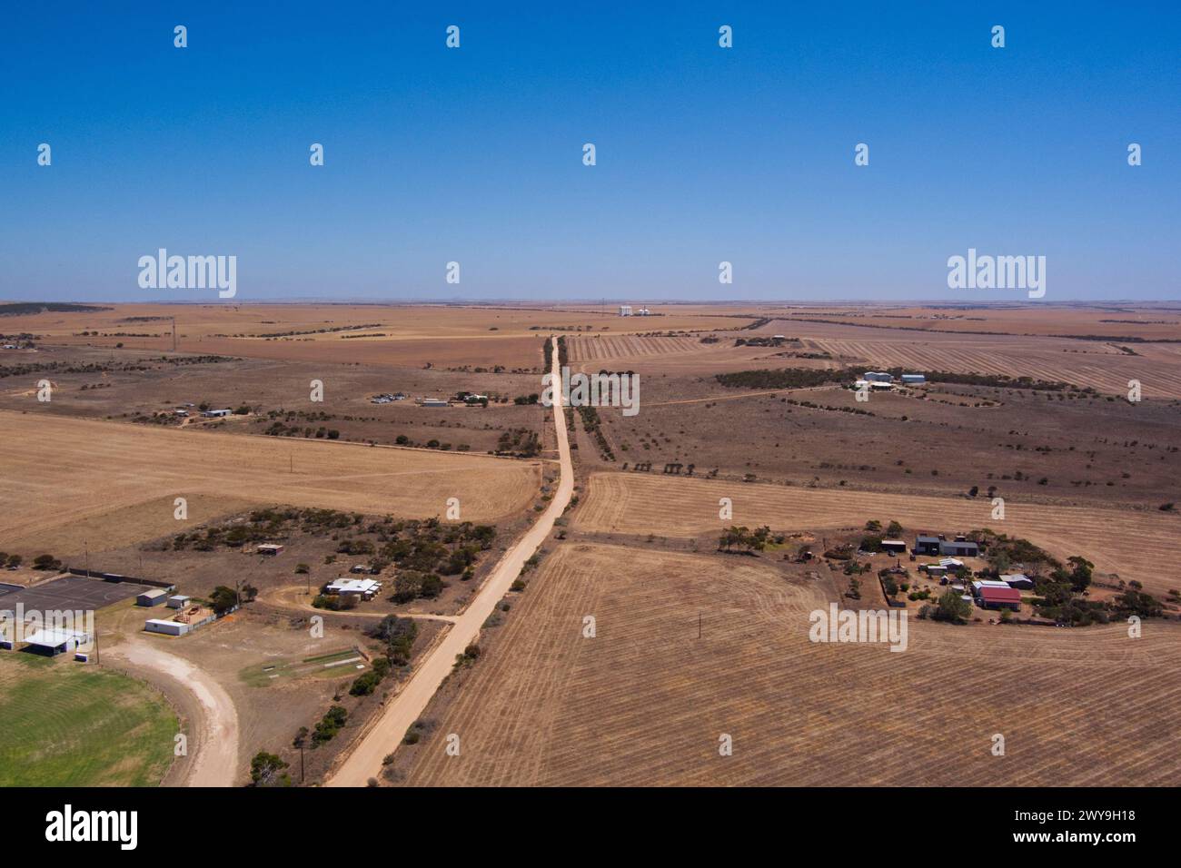 Luftlinie der kleinen Küstengemeinde Port Neill an der Ostküste der Eyre Peninsula South Australia. Stockfoto