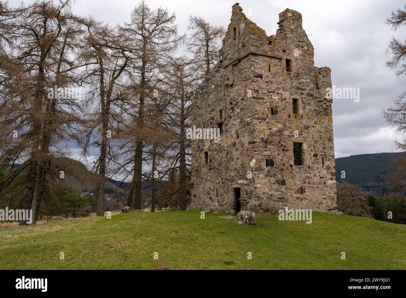 Knock Castle bei Ballater in Aberdeenshire, Schottland Stockfoto