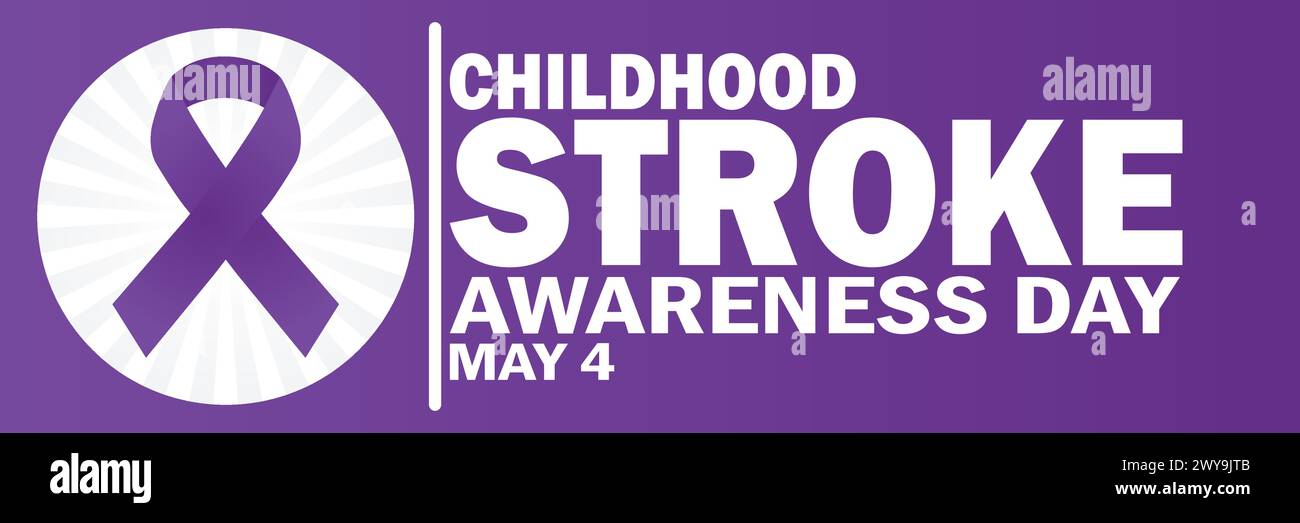Kindheit Schlaganfall Awareness Day. Mai. Geeignet für Grußkarten, Poster und Banner Stock Vektor