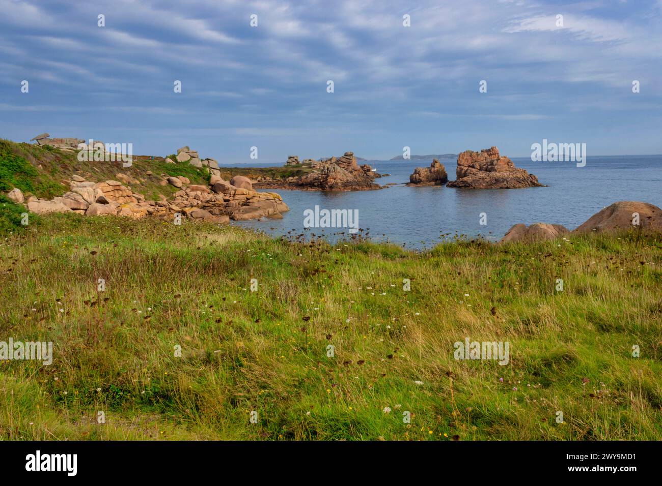 Pink Granit Coast Cote de Granit Rose, Ploumanac h, Perros-Guirec, Cotes-d Armor, Bretagne, Frankreich, Europa Copyright: CamilloxBalossini 1360-558 Stockfoto