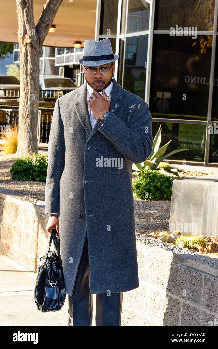 Afroamerikaner, Schwarzer Geschäftsmann in den USA Stockfoto