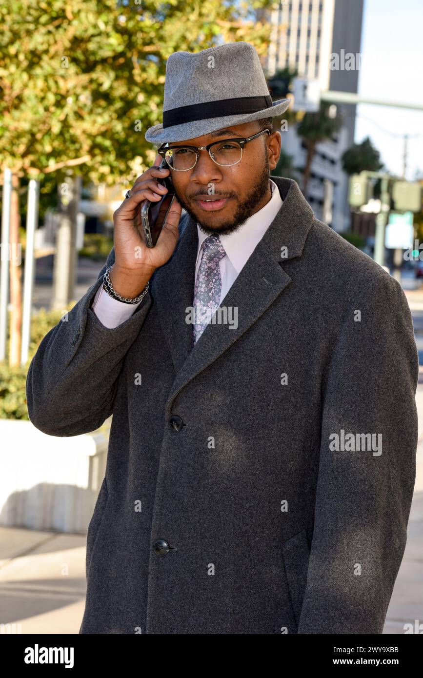 Afroamerikaner, Schwarzer Geschäftsmann in den USA Stockfoto