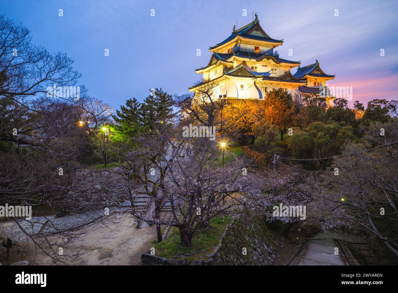 Wakayama Castle, eine japanische Burg in Wakayama, Präfektur Wakayama, Japan. Stockfoto