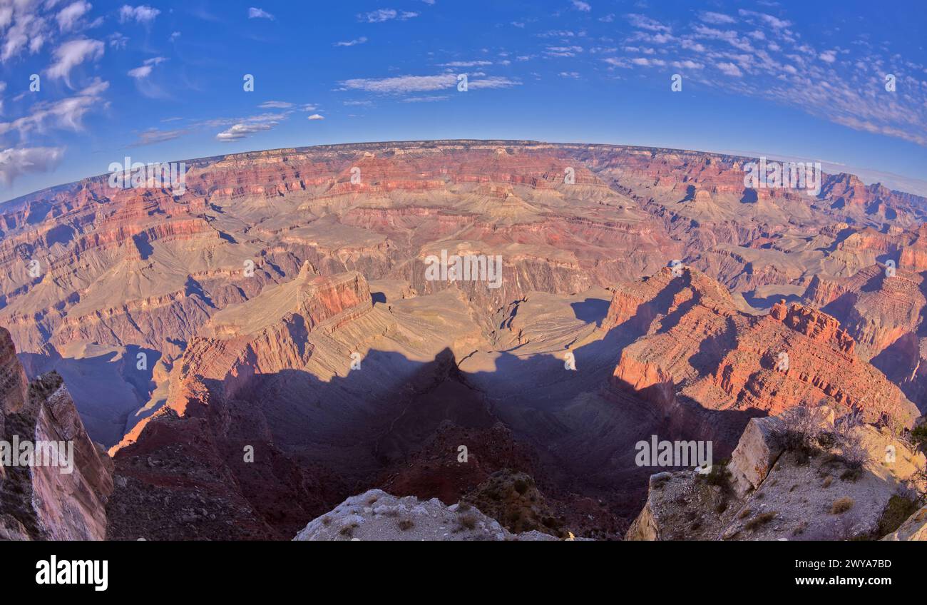 Panoramablick auf den Grand Canyon von den Klippen von Powell Point, Grand Canyon, UNESCO-Weltkulturerbe, Arizona, Vereinigte Staaten von Amerika, North Amer Stockfoto