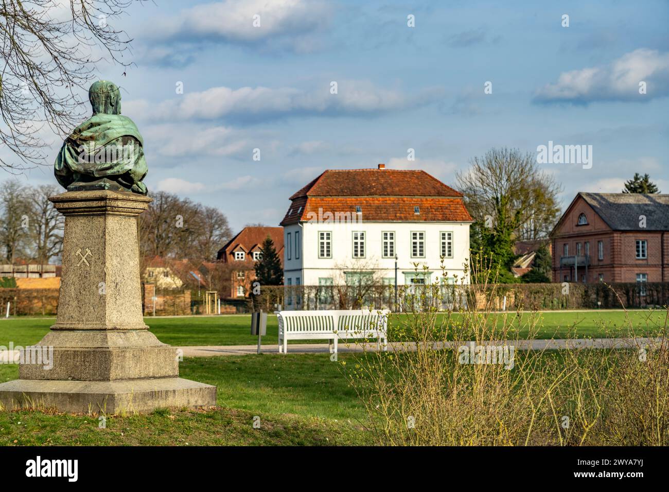 Denkmal Friedrich Franz III., Großherzog zu Mecklenburg-Schwerin im Schlosspark Ludwigslust, Mecklenburg-Vorpommern, Deutschland | Friedrich Franz Stockfoto