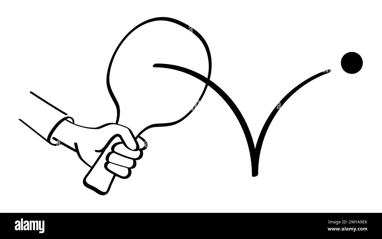 World Tischtennis Day. Tischtennis- und Paddelsymbol. Pingpong-Spots. Tischtennis und Schläger- und Ballspiel. Tischtennisschläger und Bälle. Tischtennisspiel Stockfoto