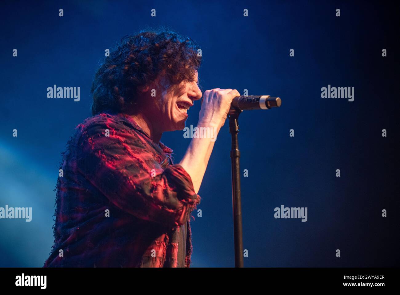 3. April 2024: Mr. Big Sänger Eric Martin spielt ein Konzert in Mailand Stockfoto