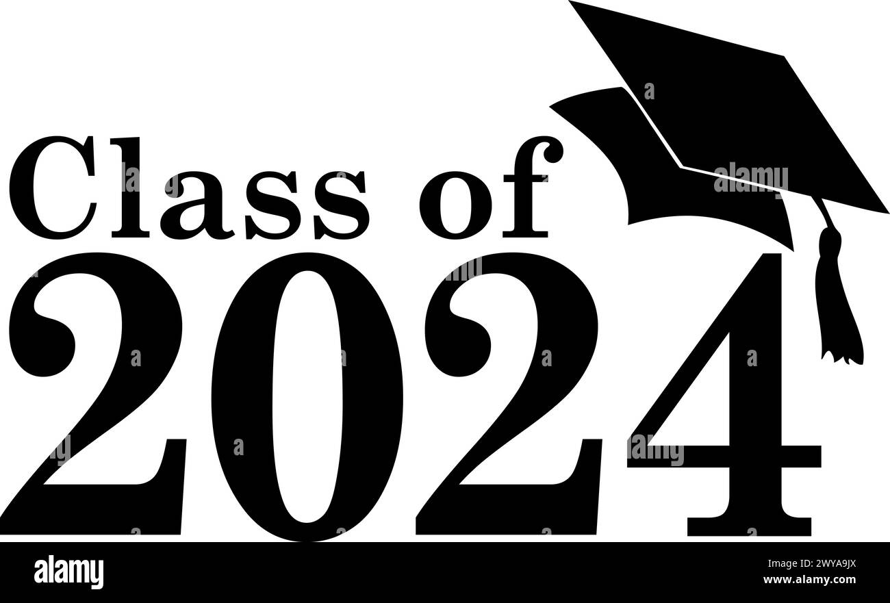 2024 Gratulation Klasse von 2024 Stockfoto