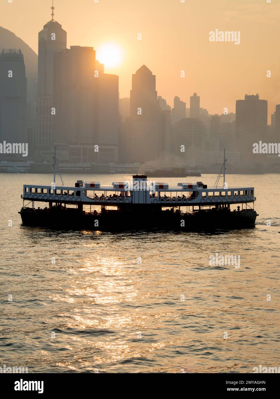 China, Hongkong, Insel Uferpromenade Stockfoto