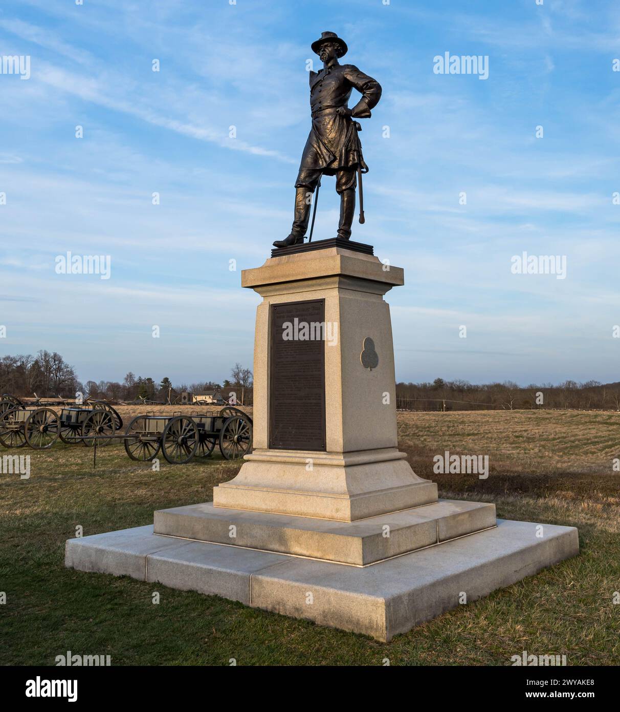 Das Denkmal für Brigadegeneral Alexander Webb im Gettysburg National Military Park Stockfoto