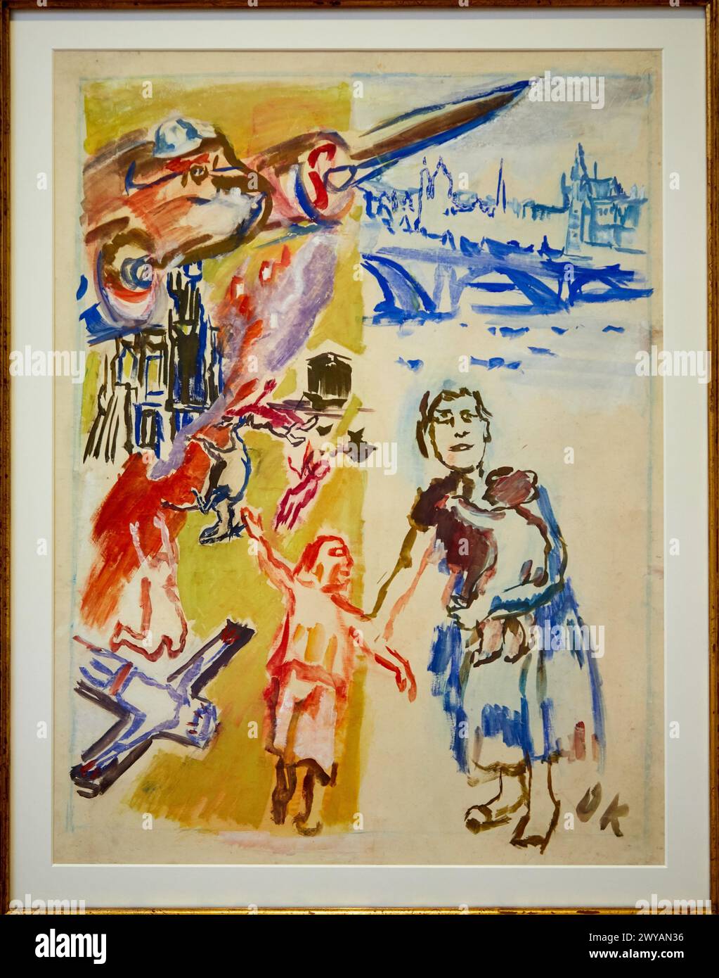 "Pomozte baskicky'm d'etem (Hilfe für baskische Kinder)", Oskar Kokoschka (1886-1980), Museo de Bellas Artes, Bilbao, Bizkaia, Baskenland, Spanien. Stockfoto