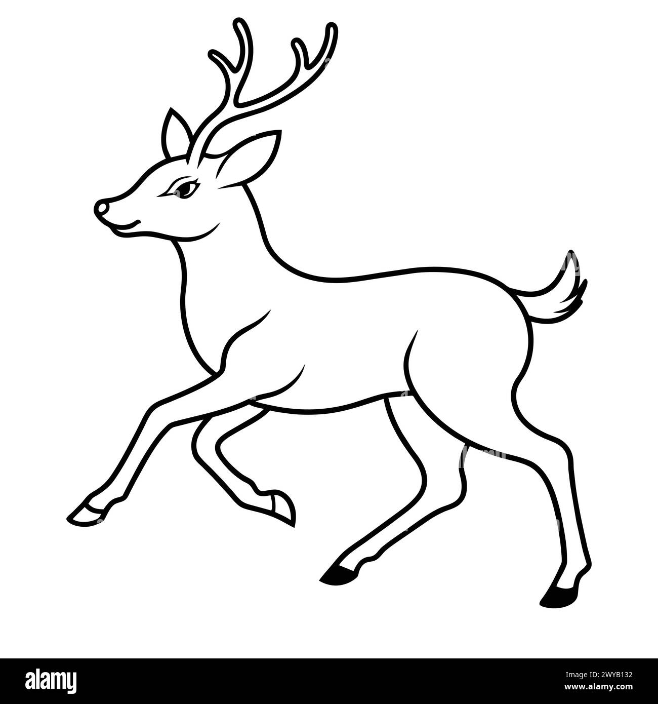 DESIGN MIT HIRSCHLINIE Stock Vektor