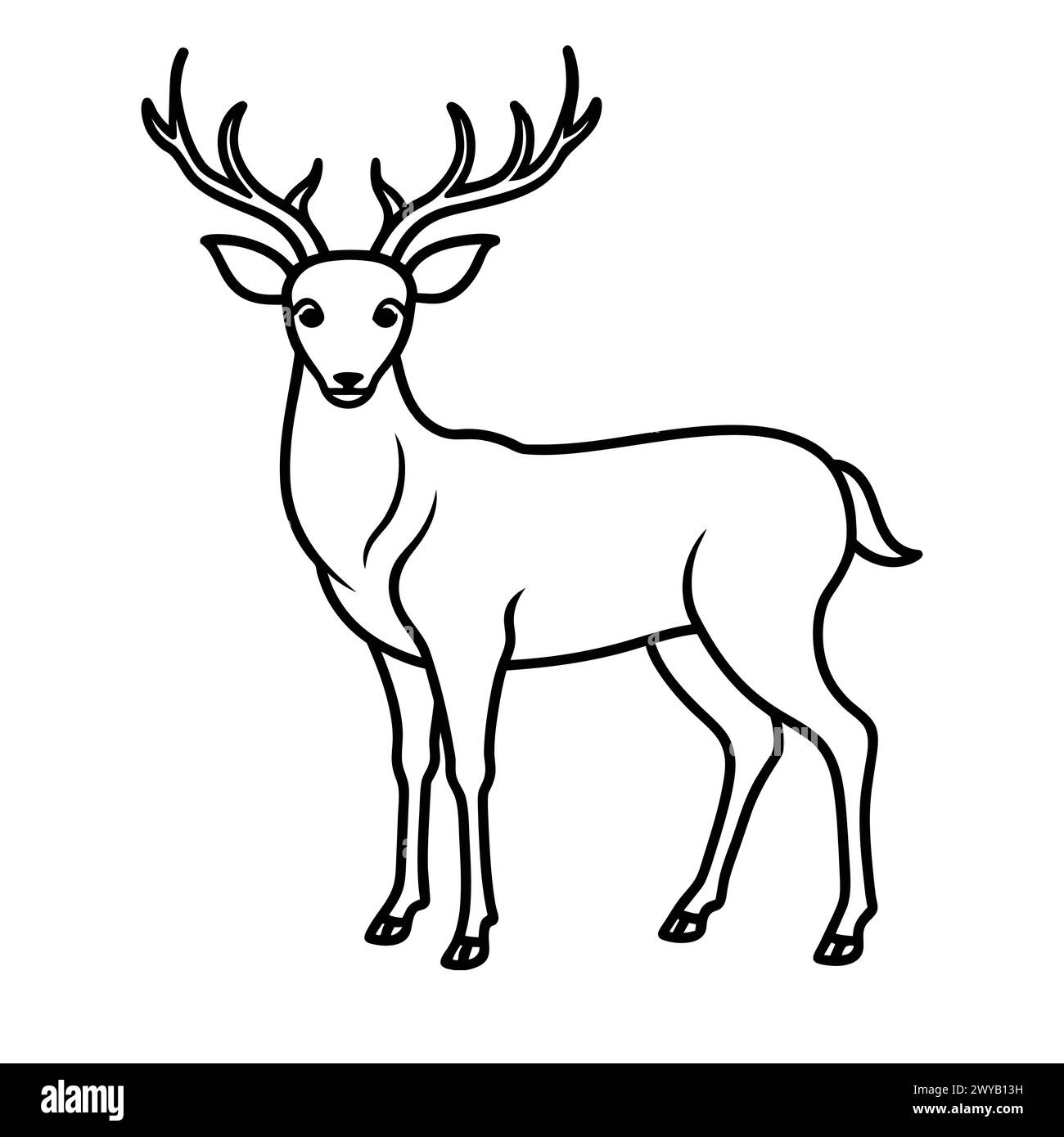 DESIGN MIT HIRSCHLINIE Stock Vektor