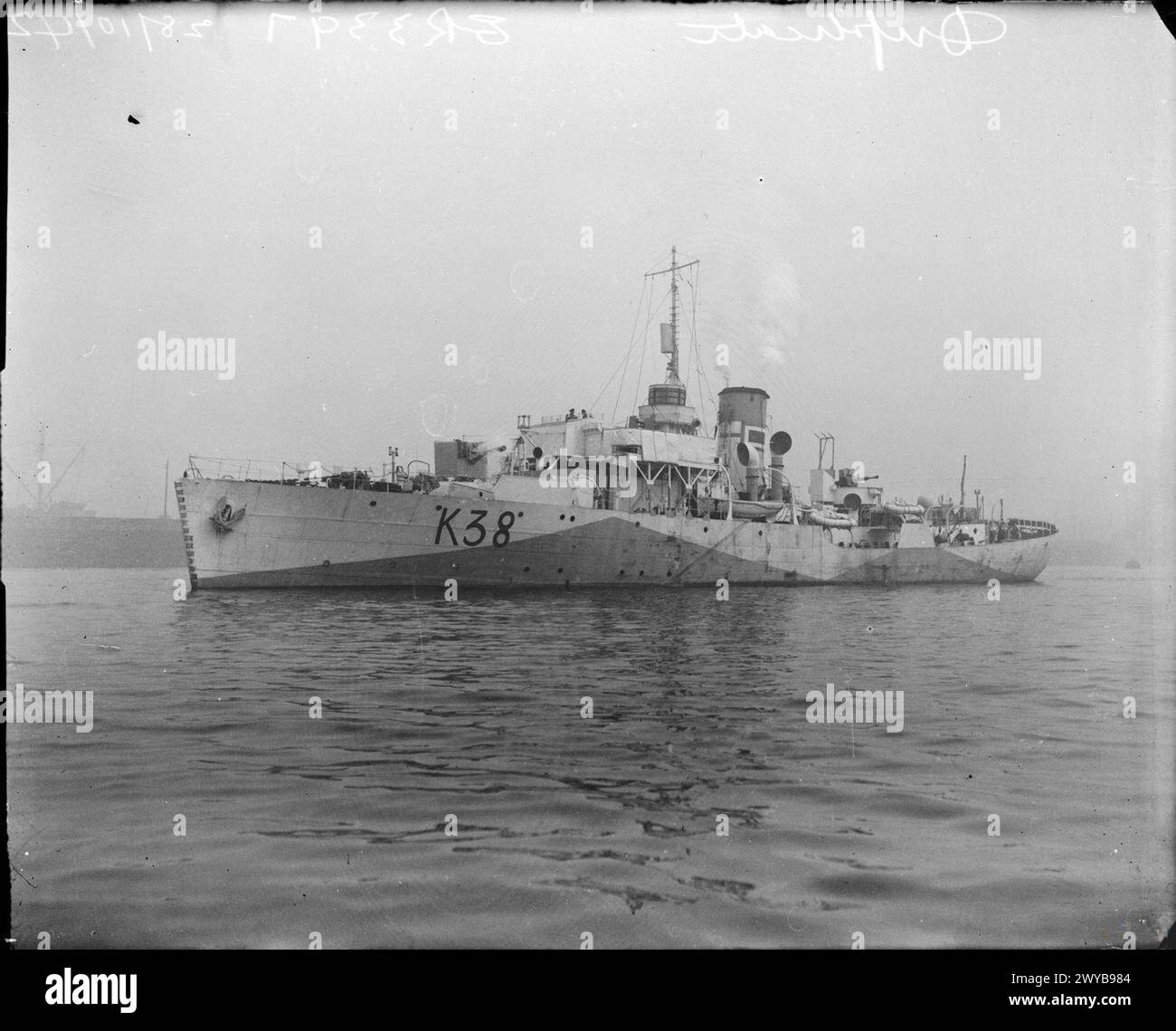 Die HMS Mignonette, eine Korvette der Royal Navy, ist auf dem Fluss Tyne unterwegs. Stockfoto