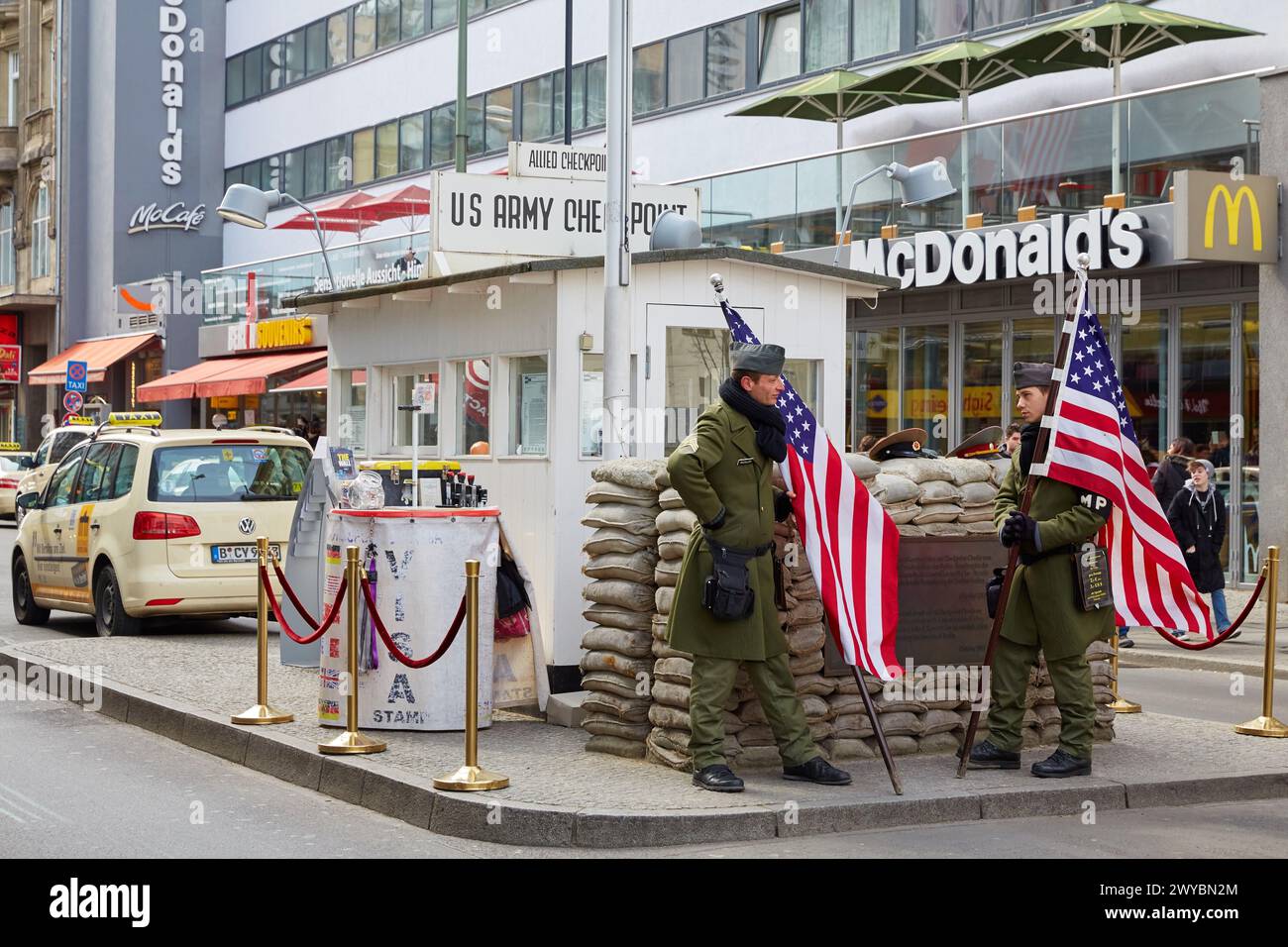 Checkpoint Charlie, Berlin, Deutschland. Stockfoto