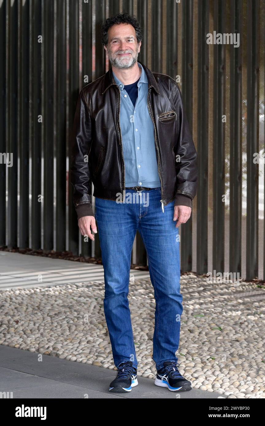 Fausto Maria Sciarappa beim Photocall zur Rai TV-Serie „Il Clandestino“ in der Rai Zentrale Viale Mazzini. Rom, 05.04.2024 Stockfoto