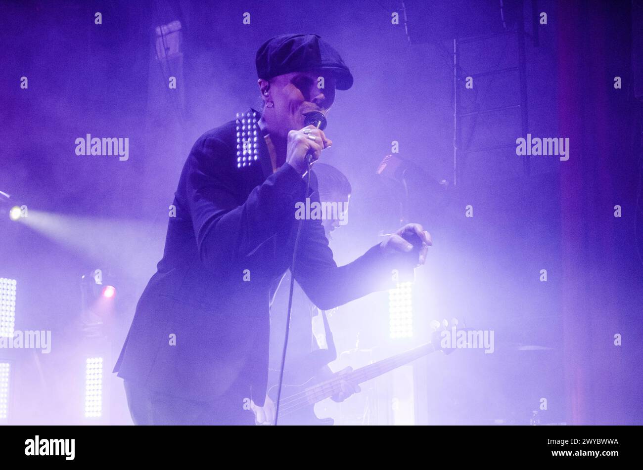 VV (Ville Valo) Auftritt im Fuzz Live Music Club, Athen/Griechenland, April 2024 Stockfoto