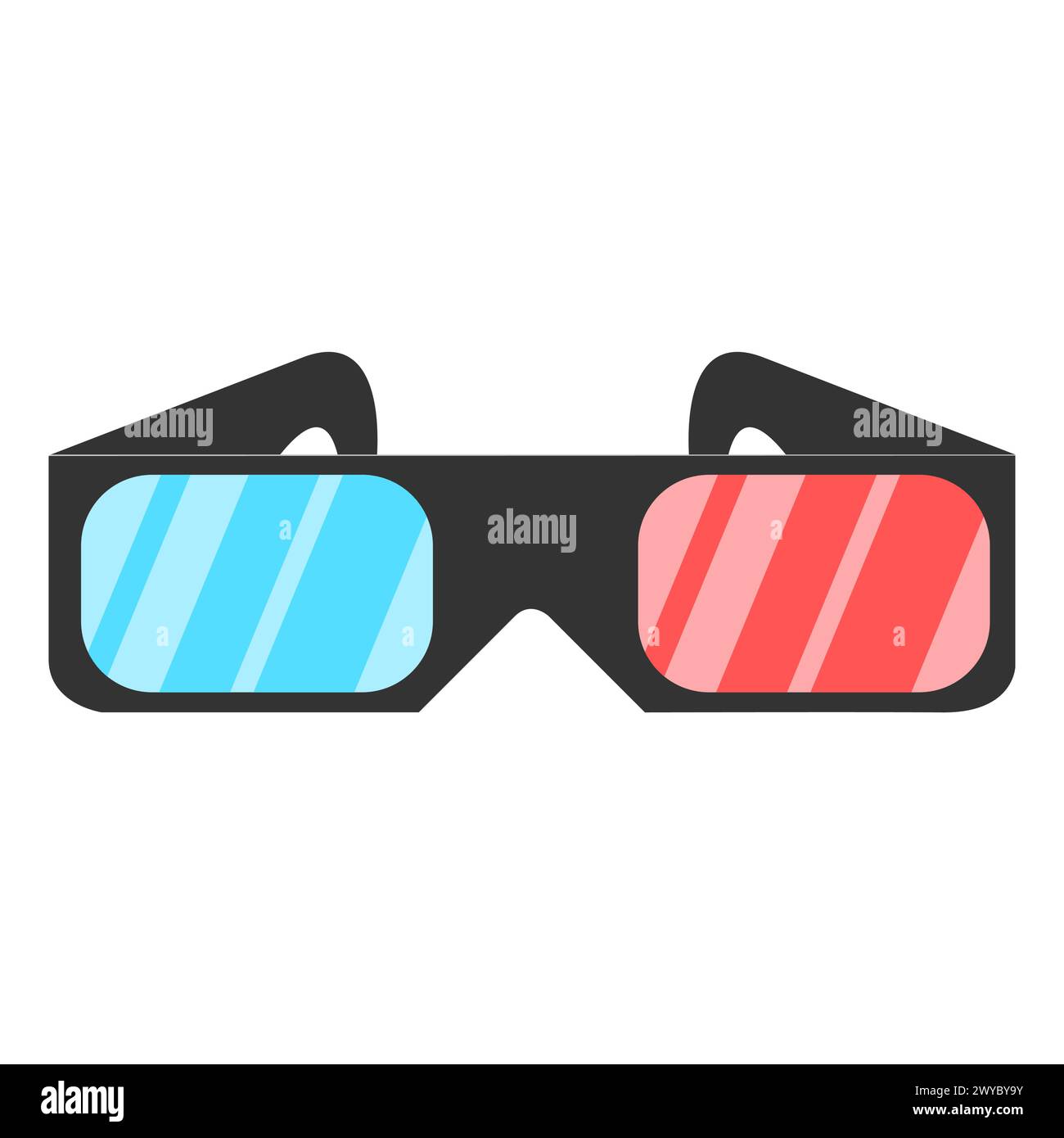 sonnenfinsternis Brille, Sonnenfinsternis Brille Kinder, Sonnenfinsternis Brille isoliert auf weißem Hintergrund. Stock Vektor