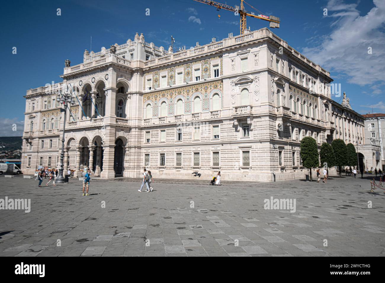 Triest: Palazzo della Luogotenenza austriaca. Platz der Einheit Italiens (Piazza Unita d' Italia). Italien Stockfoto