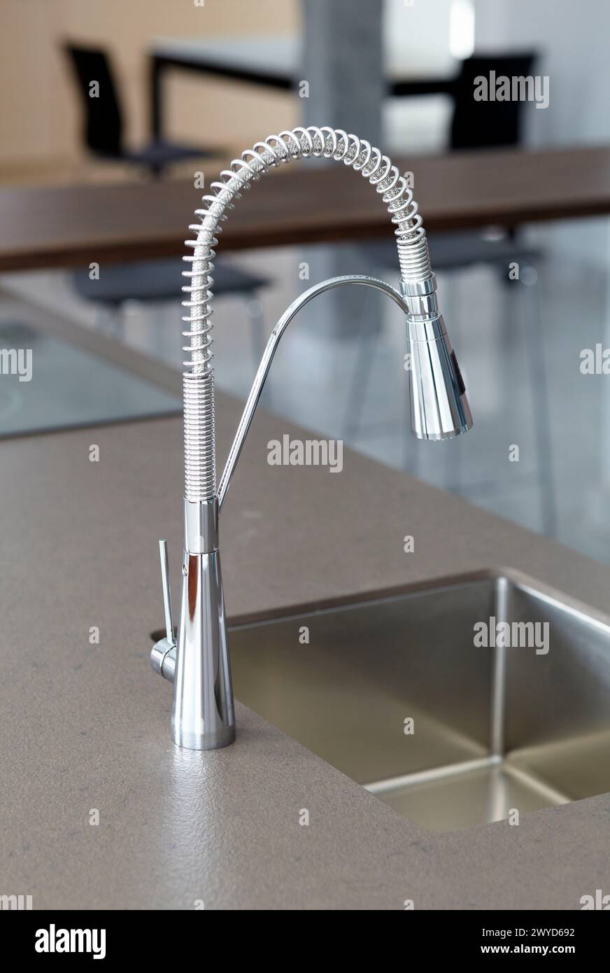 Waschbecken, Küchenmöbel, Ausstellung und Verkauf. Stockfoto