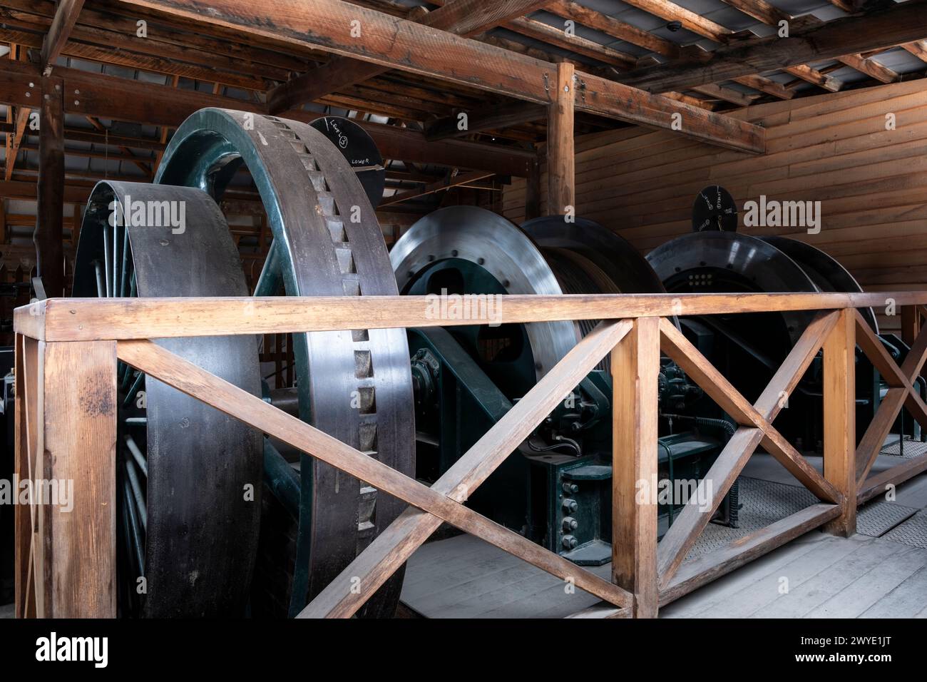 Winch House im Freilichtmuseum Sovereign Hill in Ballarat, Australien, Victoria, Australien Stockfoto