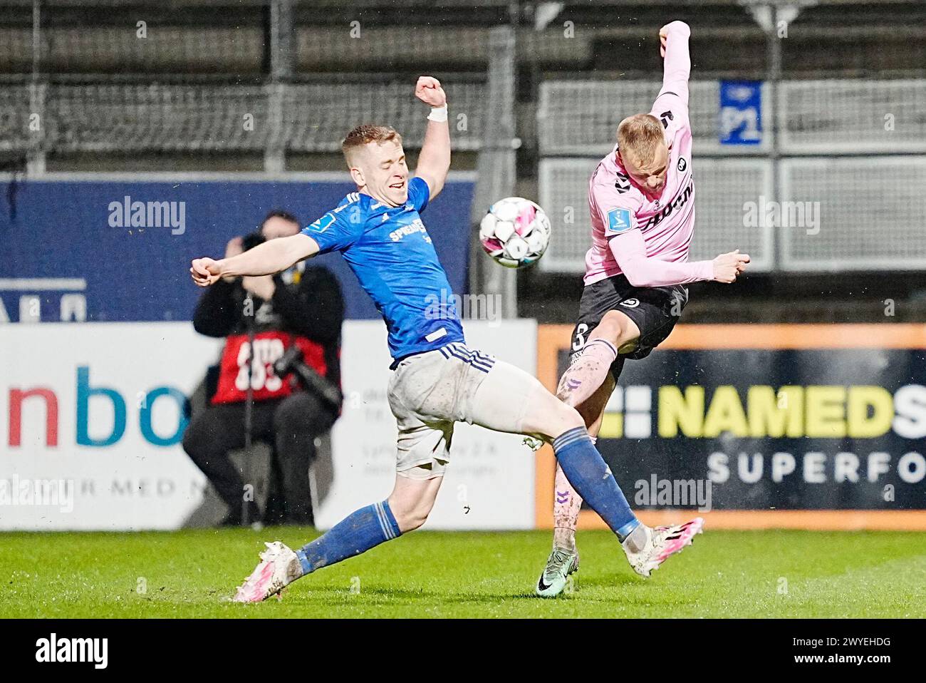 April 2024, Lyngby, Dänemark. Superligakampen mellem Lyngby Boldklub og ob i Lyngby fredag den 5. april 2024. Quelle: Ritzau/Alamy Live News Stockfoto