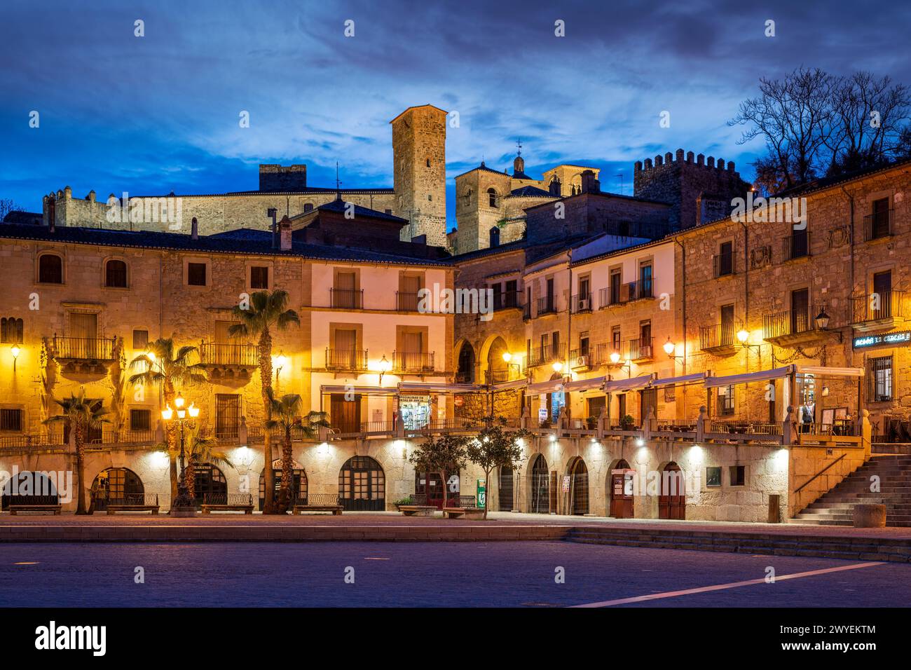 Plaza Mayor, Trujillo, Extremadura, Spanien Stockfoto