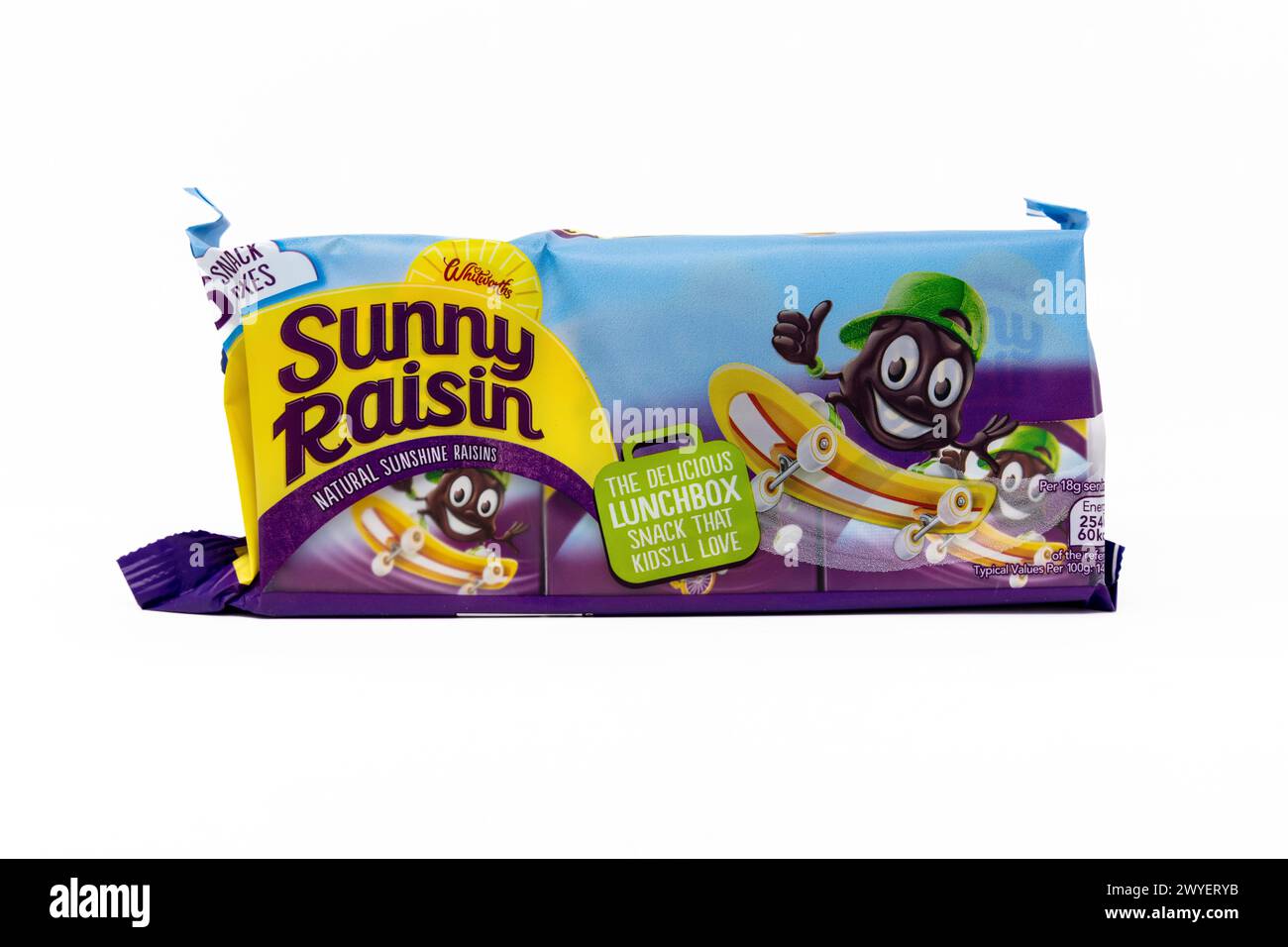 Sunny Rosinen Snack Pack Für Kinder Stockfoto