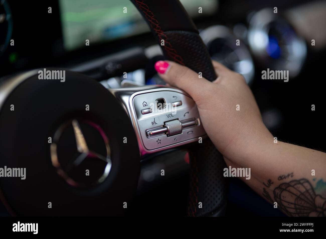 Der vollelektrische Mercedes EQB 350 mit 7 Sitzen Stockfoto