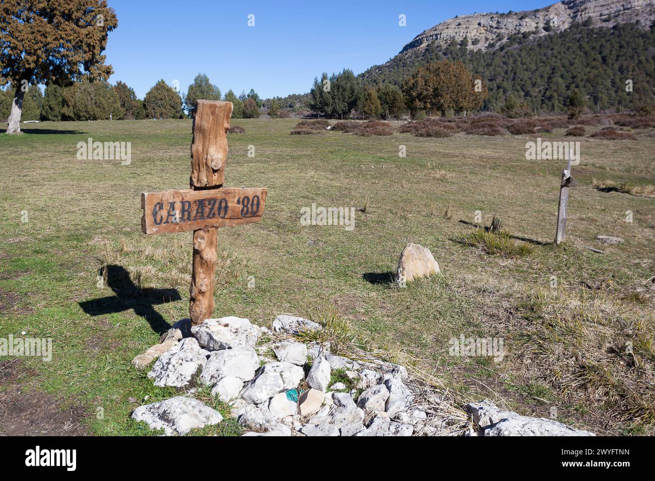 Friedhof Sad Hill, Burgos, Castilla y Leon, Spanien Stockfoto