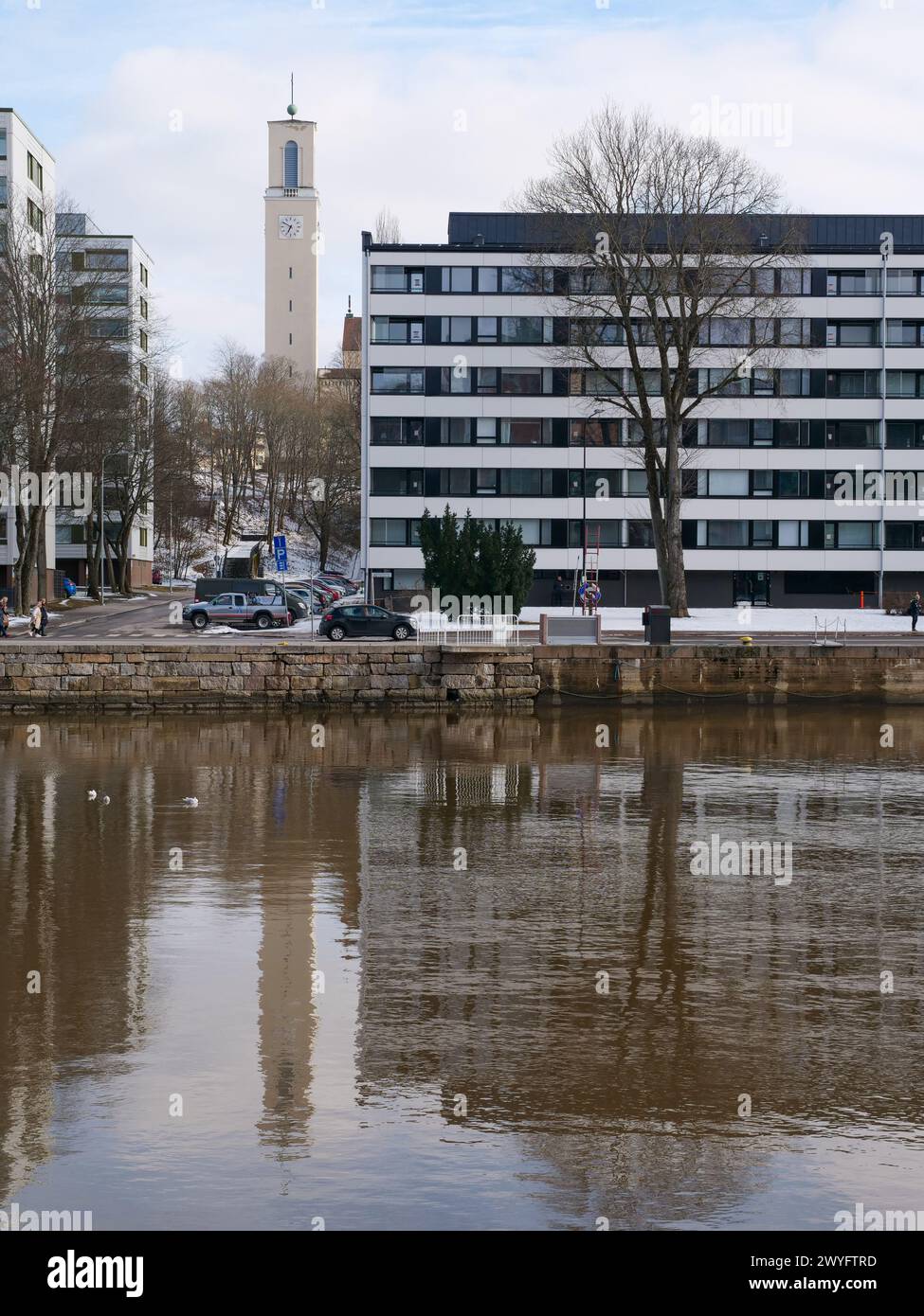 Martin's Church und Aurajoki, Turku Finnland Stockfoto