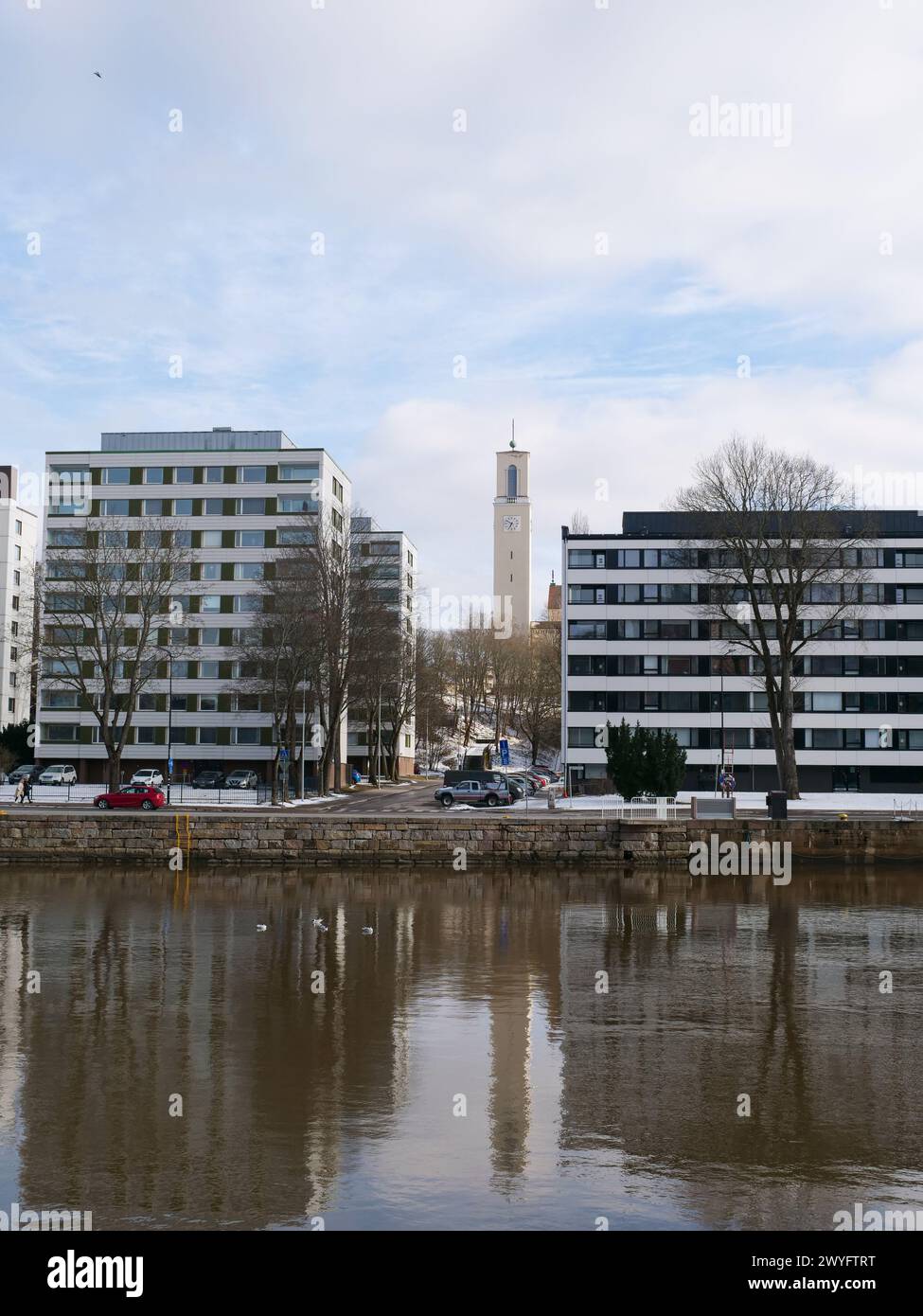 Martin's Church und Aurajoki, Turku Finnland Stockfoto