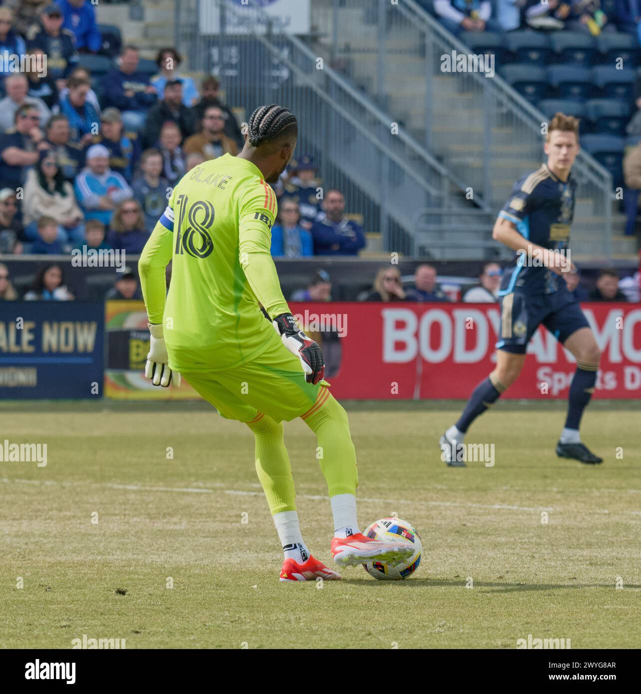 CHESTER, PA, USA - 30. MÄRZ 2024 - MLS-Spiel zwischen Philadelphia Union und Minnesota United FC im Subaru Park. Stockfoto