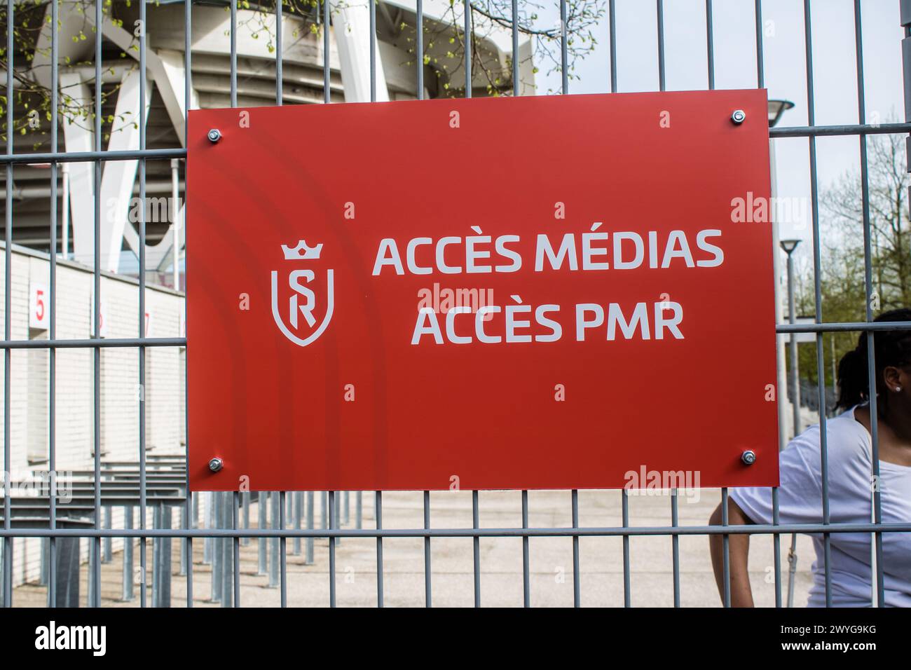 Reims Frankreich 6. April 2024 Auguste Delaune Fußballstadion in der Stadt Reims, einem der ältesten Vereine der französischen Premier League Stockfoto