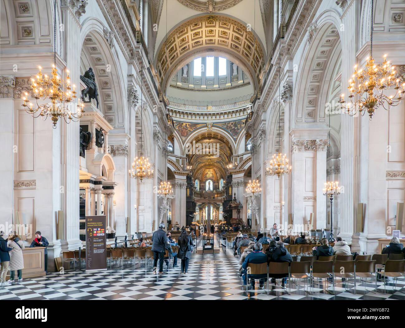 Innere St Paul's Cathedral, London, England, Großbritannien Stockfoto