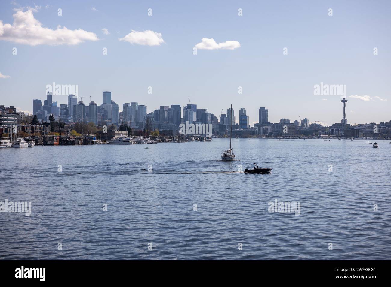 Seattle Aus Lake Union Stockfoto