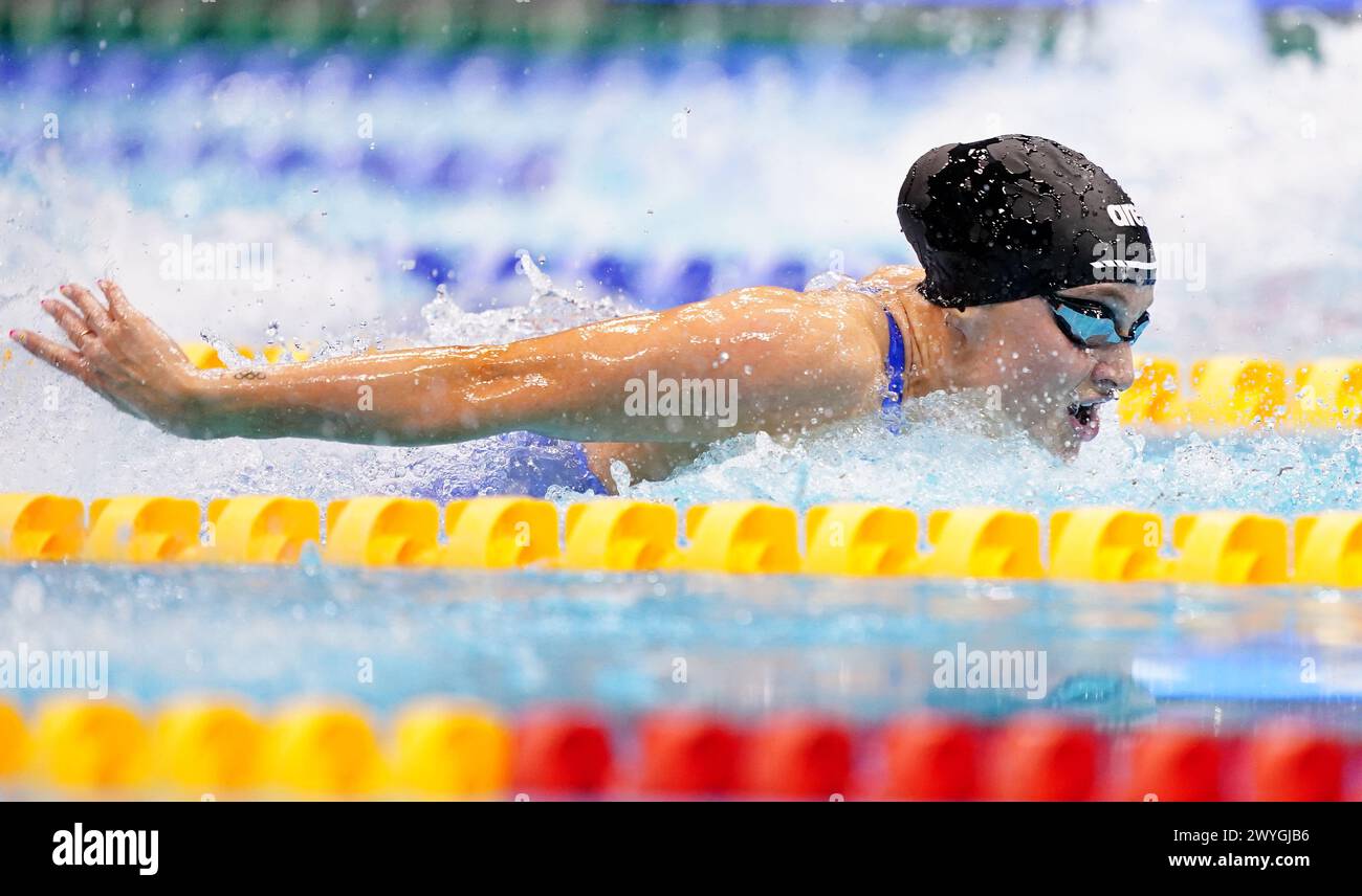 Abbie Wood in Aktion während des 200 m langen Women's im Final am