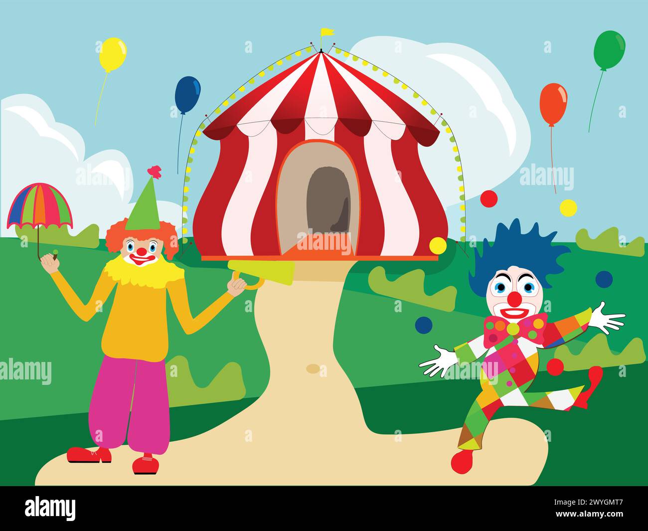 Zirkuszelt mit clown jonglieren -Fotos und -Bildmaterial in hoher ...