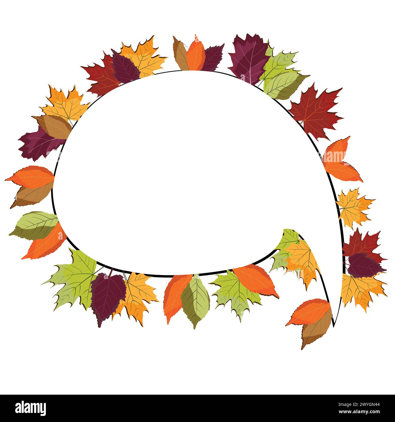 Papier schneiden Stil mit bunten Herbst Design lässt; kopieren Sie Platz für Text; Herbst event Karte; Stock Vektor