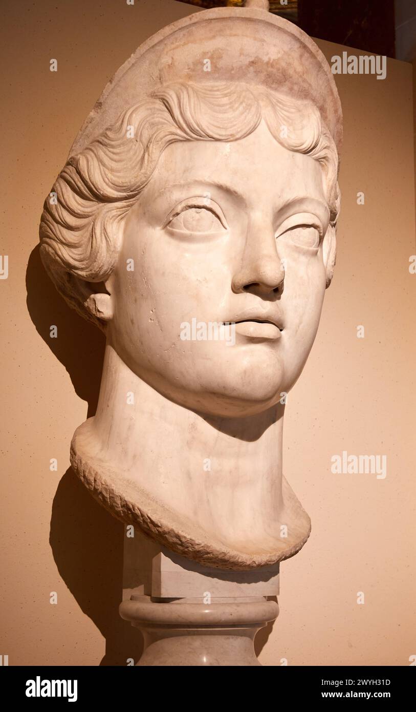 Portrait de Lucille, épouse de Lucius Verus, Afrique Proconsulaire, Tunisie actuelle, Vers150-200 ap. - J.-C., Musée du Louvre, Paris, Frankreich, Europa. Stockfoto