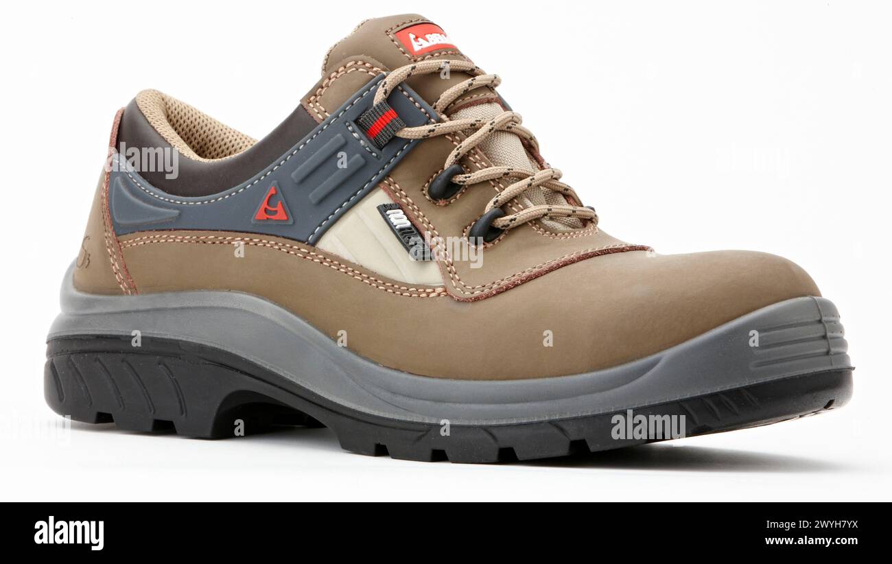 PSA (persönliche Schutzausrüstung), Sicherheitsstiefel. Stockfoto