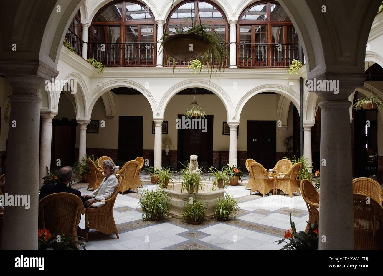 Der Innenhof des Palastes von Marqués de la Gomera. Osuna. Provinz Sevilla. Spanien. Stockfoto