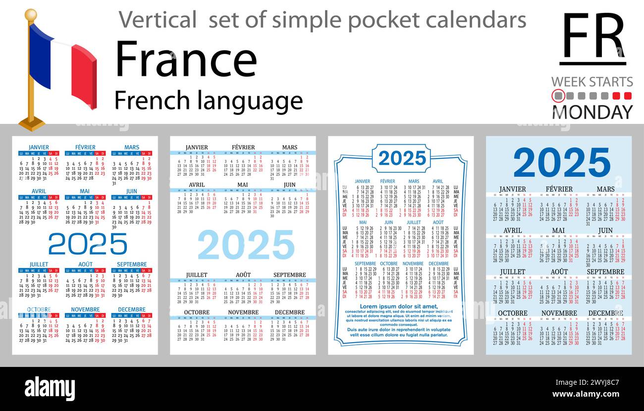 Simple 2025 year calendar Stock-Vektorgrafiken kaufen - Alamy