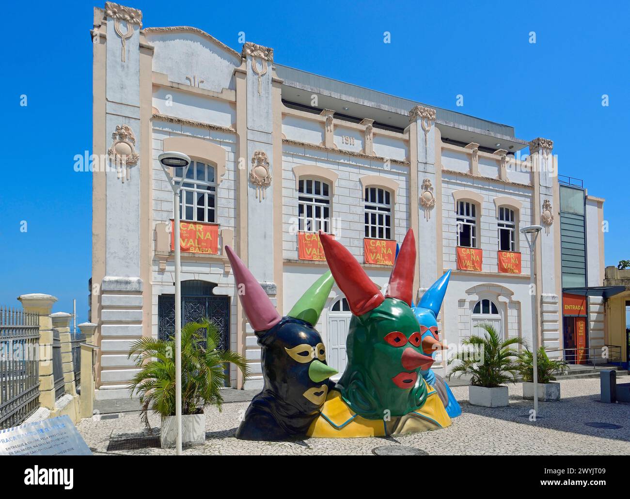 Brasilien, Bundesstaat Bahia, Salvador, historisches Zentrum, das von der UNESCO zum Weltkulturerbe erklärt wurde, Bezirk Pelourinho, das Karnevalshaus Stockfoto