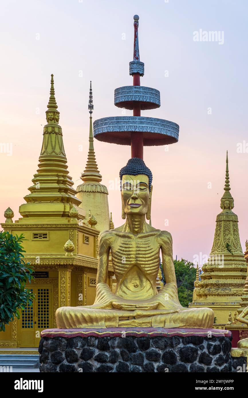 Kambodscha, Kampong Cham, Dey Doh Buddhistische Pagode Stockfoto