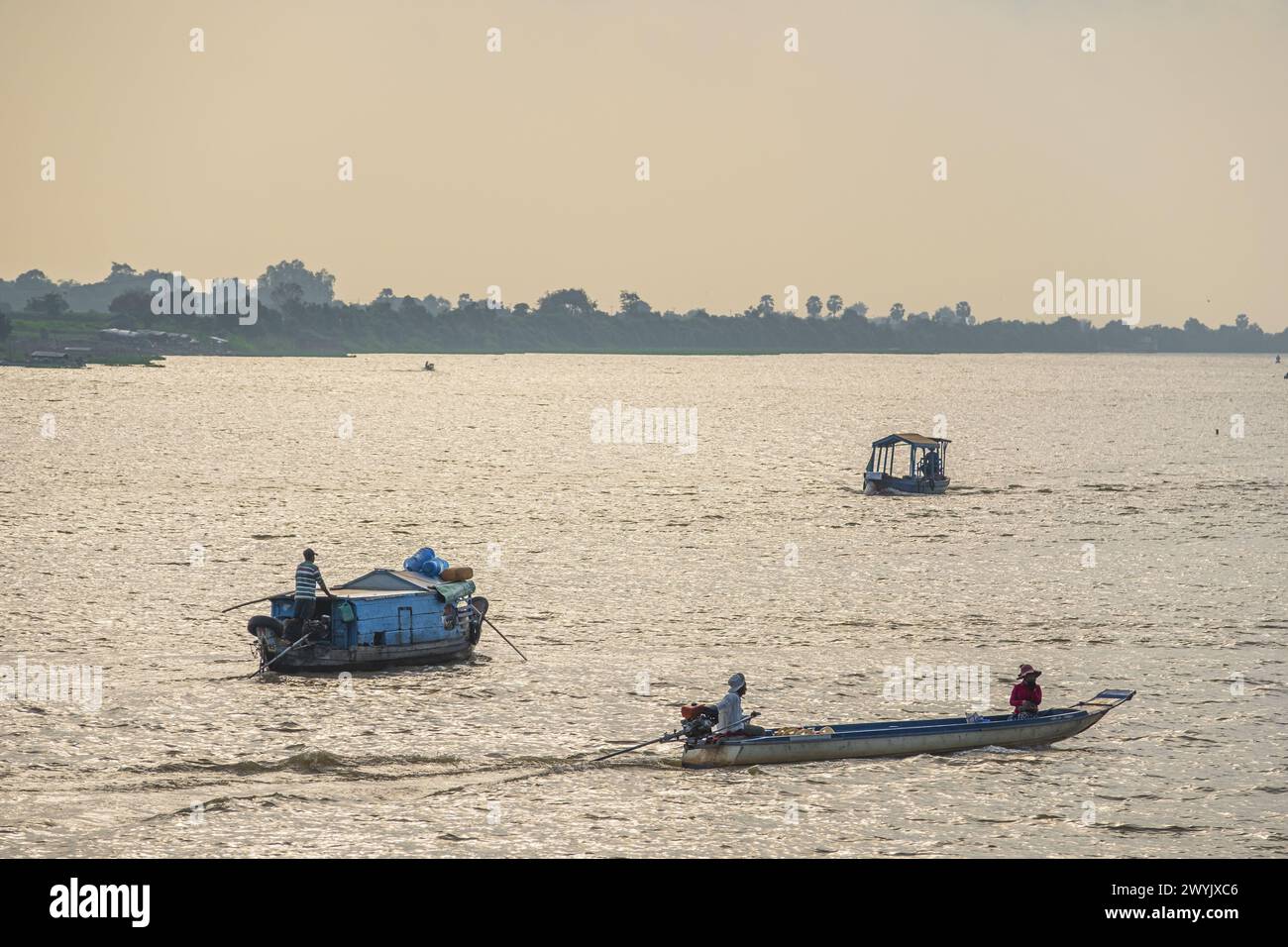 Kambodscha, Kampong Chhnang, der Tonle SAP Fluss Stockfoto